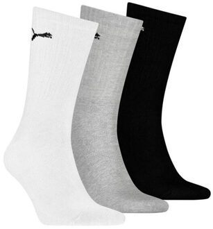 PUMA Unisex sportsokken voor volwassenen (pak van 3) Grijs - 43-46