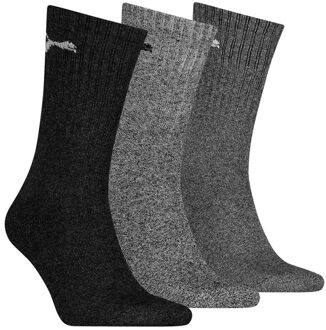 PUMA Unisex Sportsokken voor volwassenen (set van 3 stuks) (Grijs) - EU 46 - 48
