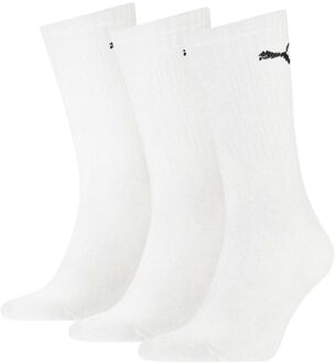 PUMA Unisex Sportsokken voor volwassenen (set van 3 stuks) (Wit) - EU 43 - 45