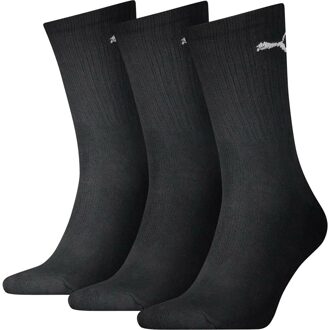 PUMA Unisex Sportsokken voor volwassenen (set van 3 stuks) (Zwart) - maat EU 46 - 48