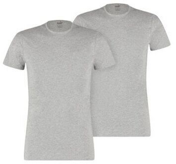 PUMA Unisex T-shirt voor volwassenen (set van 2) (Grijze Mergel) Grijs