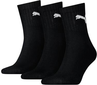 PUMA Unisex Volwassen Bemanningsleden Sokken (Pakket van 3) (Zwart) - EU 46 - 48