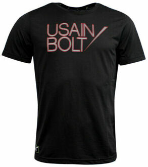 PUMA Usain Bolt Logo Korte Mouwen T-shirt Zwart - Heren
