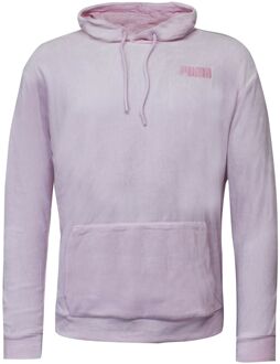 PUMA Velour Hoodie Geborduurd Logo Roze Trui - Dames - XS