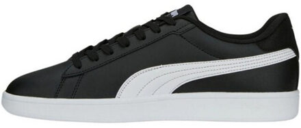 PUMA Volwassen unisex smash 3.0 leren trainers Zwart - 44,5