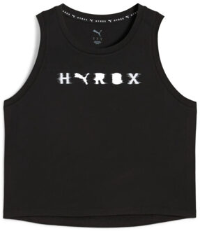 PUMA w x hyrox cloudspun thermoadapt crop tank training t-shirt korte mouw dames - Zwart