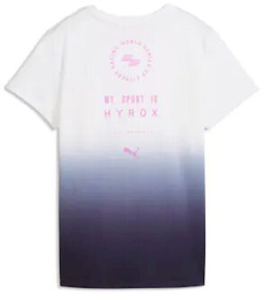 PUMA w x hyrox poly graphic tee training t-shirt korte mouw dames - Wit