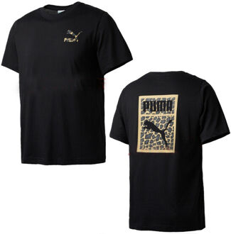 PUMA Wild Pack Tee Heren Korte Mouwen T-shirt Casual Zwart 578329 51 A22D - 2XS
