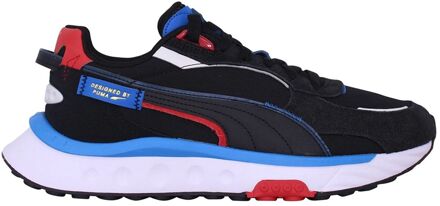 PUMA Wild Rider Displaced Heren Zwart Trainers - maat EU 42 / UK 8