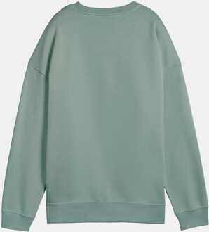 PUMA Women's Puma Essential Oversized Crew Neck Sweatshirt in Green - maat XS Groen