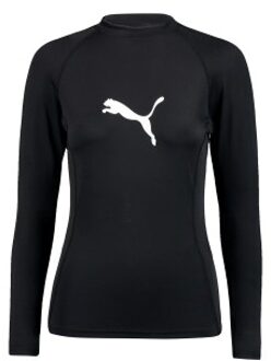 PUMA Women Swim Rash Guard * Actie * Zwart - X-Small,Small,Medium,Large,X-Large