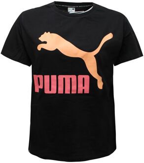 PUMA Womens Classics Logo Tee Grafisch T-shirt Zwart Top 596512 91
