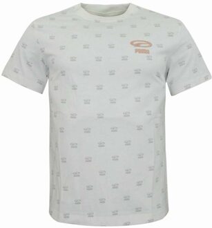 PUMA Womens OG All Over Print Tee Grafisch T-shirt Grijs 845065 04 - S