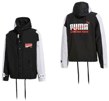 PUMA x Ader Error Long Sleeve Hooded BlackWhite Heren Windjack 578494 01 Zwart/wit