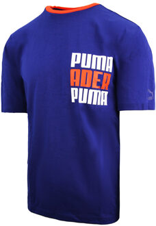 PUMA x ADER Korte Mouw Tee Crew Neck Navy Heren T-shirt 576950 79 - maat Blauw