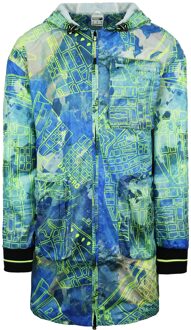 PUMA x Central Saint Martins Lange Mouw Zip Up Heren Blauw AOP Jas 597194 02 - maat Groen