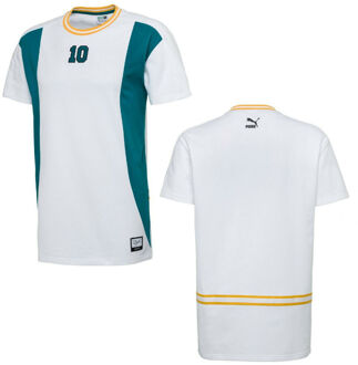 PUMA X Clyde NBA Heren T-shirt Korte Mouw Top Wit 572474 02 A10D - maat S