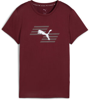 PUMA x Hyrox Poly Graphic T-Shirt Dames bordeaux - S