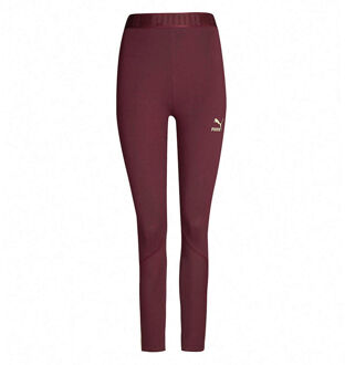 PUMA x Kenza Dames Legging Stretch Jersey Gym Casual Strak 578781 01 Bourgogne