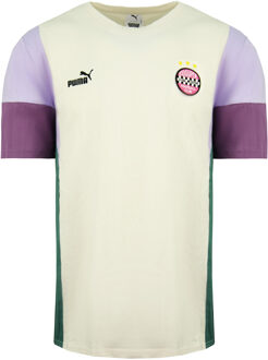 PUMA x Kidsuper Studios Korte Mouw Crew Neck Crème Mannen Paneel T-shirt 530411 75 - maat