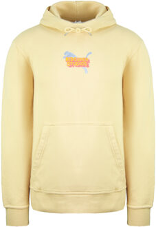 PUMA x Kidsuper Studios Lange Mouw Honing Perzik Heren Grafische Hoodie 598463 12 - maat S Geel