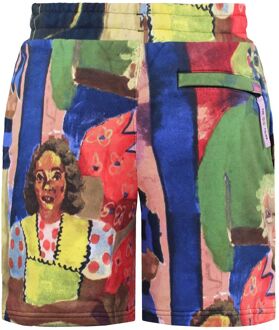 PUMA x KidSuper Studios Stretch Taille Multicoloured Bedrukte Herenshort 531144 02 Veelkleurig