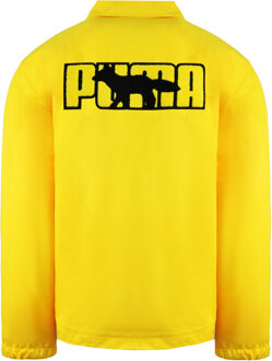 PUMA x Maison Kitsune Lange Mouw Gekraagde Gele Herenjas 530430 30 Geel