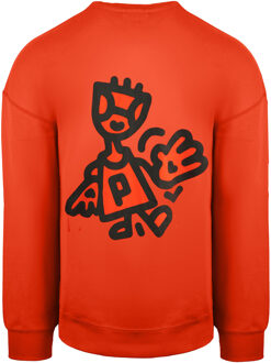 PUMA x Mr Doodle Lange Mouw Crew Neck Rood Heren Grafisch Sweatshirt 598682 20 - maat XS Zwart