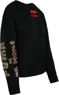 PUMA x Mr Doodle Lange Mouw Crew Neck Zwart Heren Grafisch Sweatshirt 598687 01 Rood