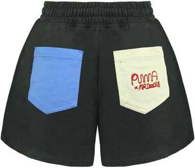 PUMA x Mr. Doodle Stretch Taille Logo Zwart Dames Shorts 530663 01