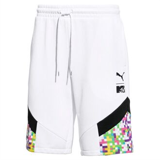PUMA x MTV Stretch Waist Bottoms Wit Heren Graphic Shorts 579677 02