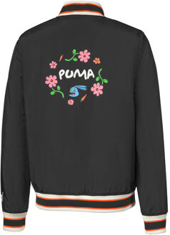 PUMA x Randomevent Bomber Graphic Logo Jacket Zwart 596661 01 - maat 2XS