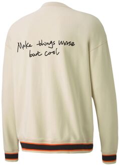 PUMA x Randomevent Lange Mouw Crew Hals Crème Heren Truien 596663 50