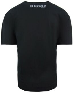 PUMA x Rhude Grafisch Korte Mouw Crew Neck Zwart Heren T-shirt 596757 51