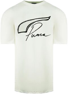PUMA x Rhugi Korte Mouw Crew Neck Wit Heren T-shirt 589066 02 - maat