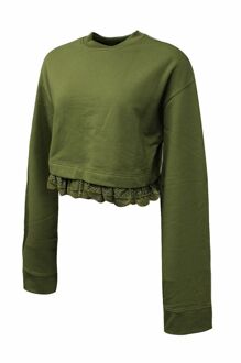 PUMA x Rihanna Fenty Lange Mouw Crew Hals Donker Olijf Dames Truien 574289 02 Groen - EU 42 / UK 8