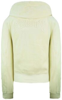 PUMA x Rihanna Fenty Long Sleeve Vanilla Womens Velour Track Jacket 575837 04 Gebroken wit