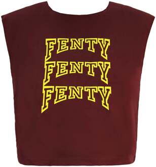 PUMA x Rihanna Fenty mouwloze top voor dames in bordeauxrood Bourgogne - EU 36 / UK 8