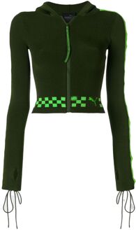 PUMA x Rihanna Fenty Zip Up Green Womens Sweaters met lange mouwen 577245 02 Groen