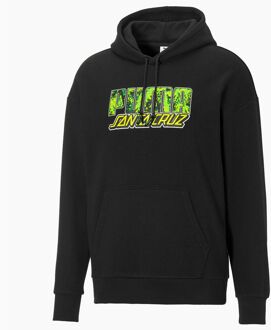 PUMA x Santa Cruz Skateboards Lange Mouw Zwarte Pullover Heren Hoodie 532240 01 - maat L