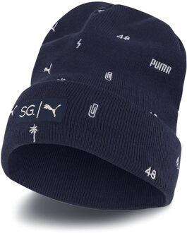 PUMA x Selena Gomez Beanie All Over Print Logo Hoed Navy 022359 01