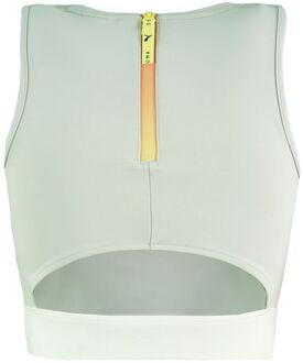 PUMA x Selena Gomez Crew Neck Mouwloze Grijze Womens Crop Top 579787 01 Lichtgrijs