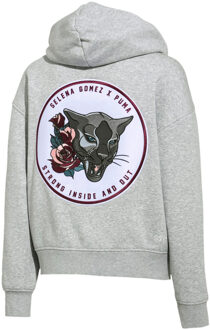 PUMA x Selena Gomez Womens Traning Hoodie Graphic Track Top Grijs 517805 01
