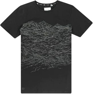 PUMA x Stampd Wave Textuurprint Korte Mouw Zwart Crew Heren T-shirt 570919 01