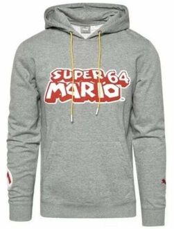 PUMA x Super Mario Nintendo Pullover Lange Mouw Grijs Heren Hoodie 589098 01 - maat XS