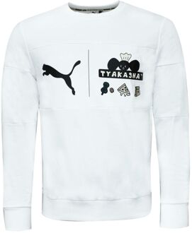 PUMA x Tyakasha Heren Crew Sweatshirt Grafische print Trui Wit 578421 02 - maat