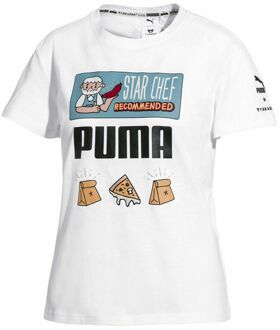PUMA x Tyakasha Korte Mouw Crew Neck Wit T-shirt 578430 02 - EU 42 / UK 8