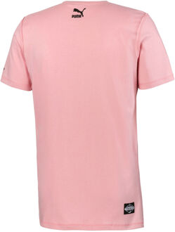 PUMA x Tyakasha Tee Heren T-shirt Geborduurd Roze Top 595735 14 - XS