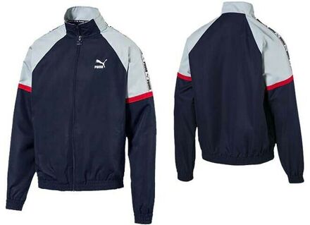 PUMA XTG Blauw Geweven Track Jas - Heren - maat S Navy