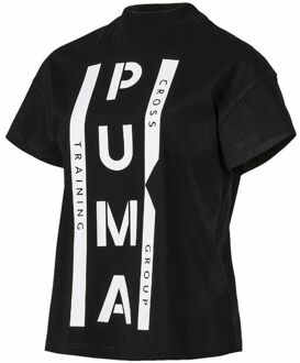 PUMA XTG Grafisch Logo Korte Mouw Crew Hals Zwart Dames T-shirt 578016 01